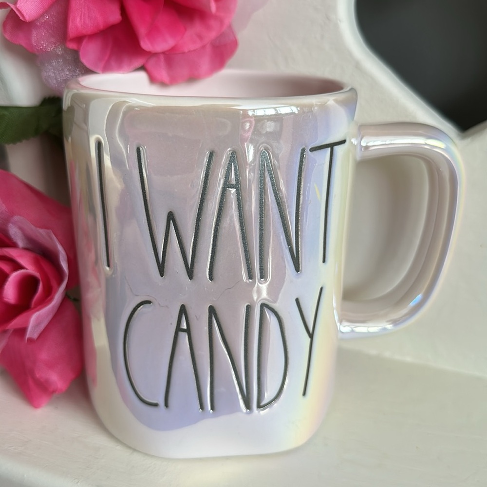 I WANT CANDY Mug By Rae Dunn